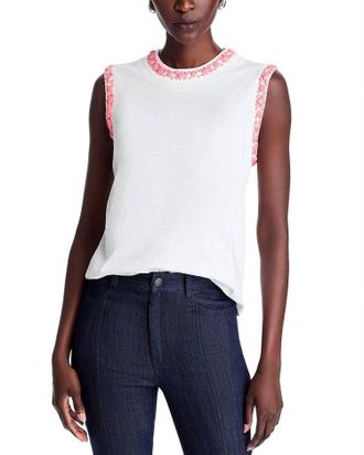 Cinq &agrave; Sept Womens Opaque Stone Blaine Top In White