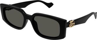 Gucci 001 Zonnebril - Dames - Zonnebrillen - Zwart - 55 MM - Accessoires