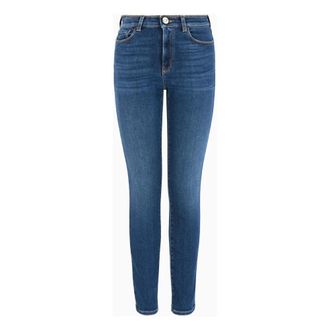 Emporio Armani Dames, Jeans, Blauw, Maat: W27 Katoen