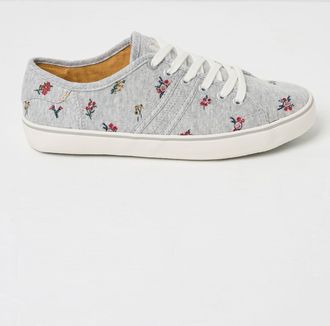 Fat Face FatFace Grey Lola Canvas Trainers