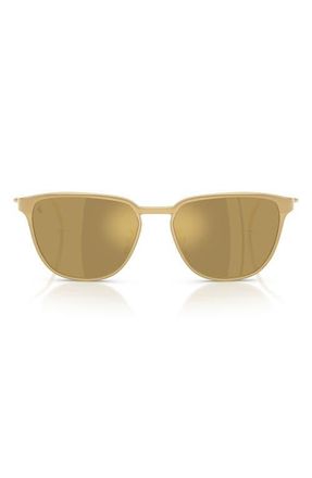 Ferrari 56mm Square Sunglasses in Gold Matte/mirror Gold at Nordstrom
