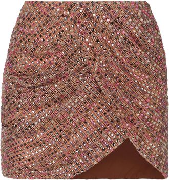 Self Portrait Multi Rhinestone Fishnet Mini Rok - Dames - Korte rokken - Veelkleurig - M - Polyester - Rokken