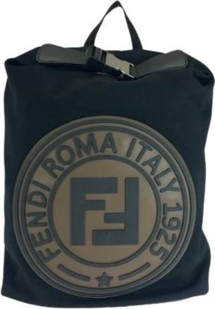Fendi Pre-owned Backpacks, male, Black, Size: ONE SIZE Pre-owned Canvas backpacks