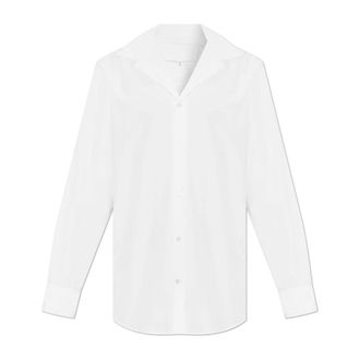 Maison Margiela Formal Shirts, male, White, Size: L V-Neck Shirt