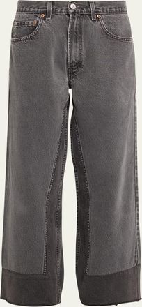 B Sides Reworked Cutlotte Raw Hem Jeans