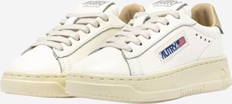 Autry Boys Medalist Low Sneakers Military Green Leather Trainers