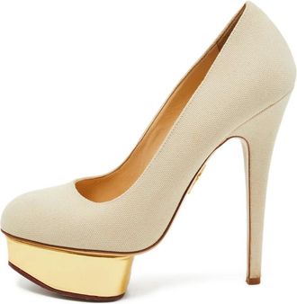 Charlotte Olympia Pumps Dolly con plateau 150mm - Toni neutri