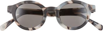 Eyebobs TV Party 41mm Polarized Round Sunglasses in Matte Grey Tort /Grey at Nordstrom