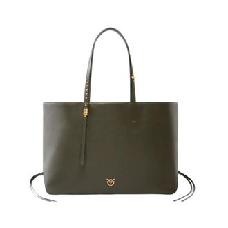 Pinko Medium Shopper Bag - Dames - Handtassen - Groen - ONE Size - Leer - Tassen