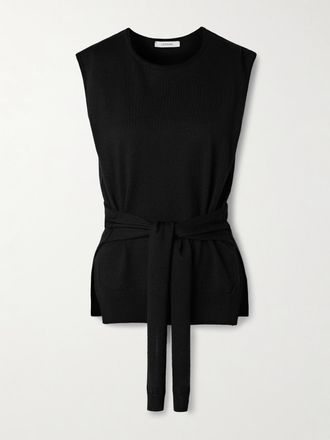 Christophe Lemaire Canotta In Misto Lana Con Dettaglio Annodato - Nero