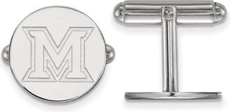 Diamond2Deal Sterling Silver Rhodium-plated Fancy Cuff Links