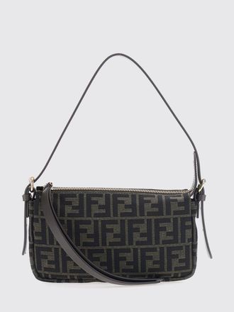 Fendi Borsa mini a spalla in tessuto tecnico con monogram FF Zucca
