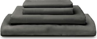 Sijo 400 Thread Count Organic Cotton Percale Sheet Set in Storm at Nordstrom, Size California King