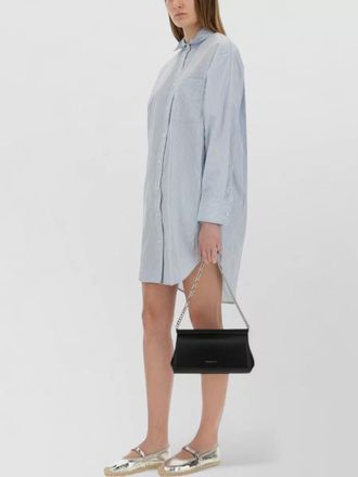 Michael Kors striped shirt dress long sleeves pocket