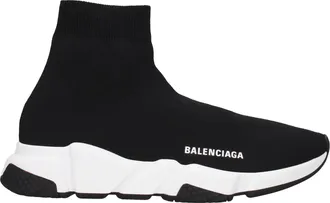 Balenciaga Sneakers Speed Mens Stoff schwarz/weiß