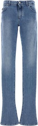 Dolce & Gabbana Light Blue Logo Plaque Jeans