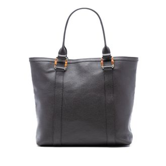 Gucci Tweedekans Gecorrigeerd Kalfsleer Bamboo Shopper Tote