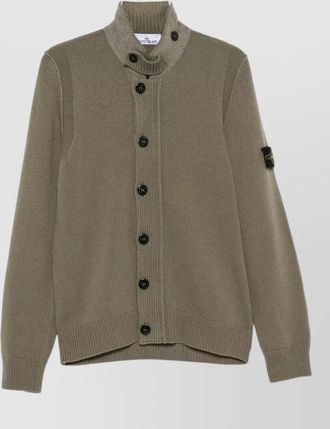 Stone Island wool button-up cardigan