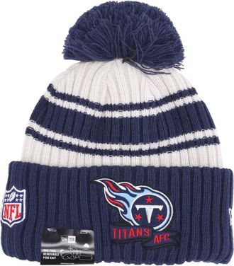 New Era New Era, Beanies, male, Multicolor, Size: ONE SIZE Tennessee Titans Pom Pom Beanie Hat
