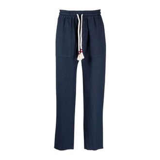 MC2 Saint Barth Straight Trousers, male, Blue, Size: XL Pantsaloni