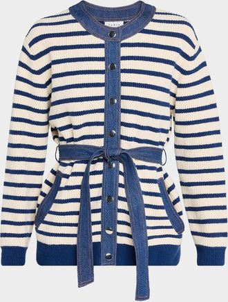 Tanya Taylor Delia Stripe Cardigan