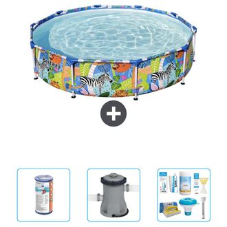 Bestway Piscina Bestway Steel Pro Redonda - Selva - 305x66 Cm - 6-piezas S22744
