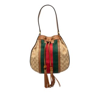 Gucci Pre-owned Gucci GG Canvas Web Rania Drawstring Hobo Ladies DH5RJ1TRLB2MB6A1