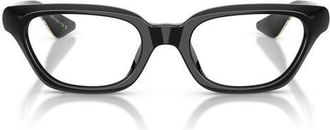 Oliver Peoples 52mm Khaite Cat Eye Optical Frames in Black /Clear at Nordstrom