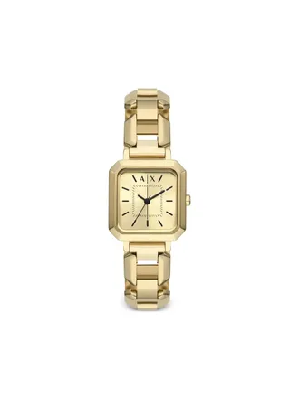 A|X Armani Exchange 27mm square-shape watch - women - stainless steel - One Size - Gold