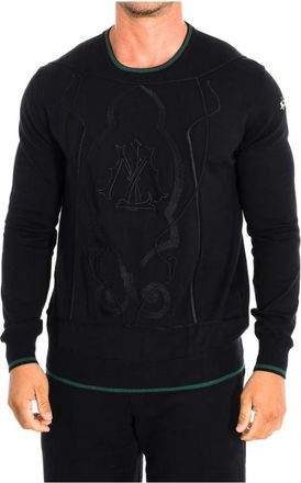 La Martina Long Sleeve Jersey Sweatshirt - Heren - Sweatshirts - Zwart - L - Katoen - Hoodies & sweatvesten