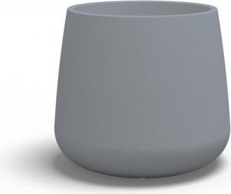 Monacis Jarr&oacute;n De Dise&ntilde;o Moderno De &Oslash;53 Cm Y H55 Cm, Fabricado En Pol&iacute;mero Gris Resistente Para Interiores Y Exteriores. Hecho En Italia. Monacis
