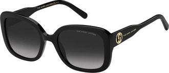 Marc Jacobs Stijlvolle Oversized Zonnebril met Iconische Details - Dames - Zonnebrillen - Zwart - 54 MM - Accessoires