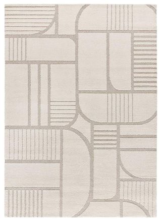 Atticgo Alfombra con relieve escandinava blanco/beige 160x230 cm