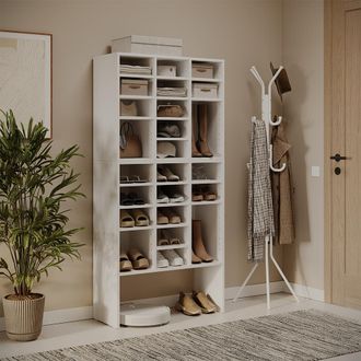 Vicco Conjunto De Armarios Para Zapatos Lysander, Blanco, 78.6 X 65.5 Cm 2 Partes, Vicco
