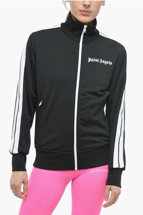 Palm Angels Solid-Color Track Sweatshirt with Contrasting Side Stripes size Xxs