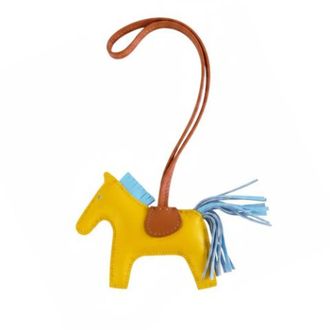 Herm&egrave;s Pre-owned Rodeo Pegase Bag Charm - Dames - Pre-owned - Geel - Maat: ONE Size Leer