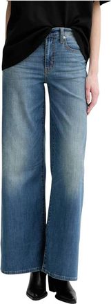 Levi's 728 High-Rise Wide-Leg Jeans - Dames - Regular Fit Jeans - Blauw - W27 L32 - Katoen - Jeans
