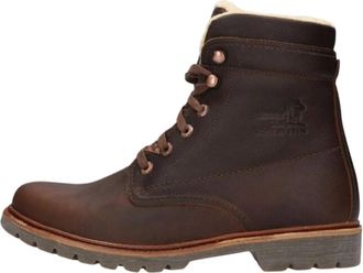 Panama Jack Heren Aviator Laarzen - Heren - Veterlaarzen - Bruin - 46 EU - Katoen - Schoenen