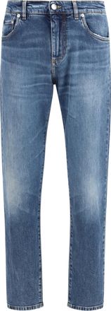 Dolce & Gabbana Mens Jeans Straight-Leg Denim Blue Cotton