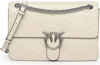 Pinko Pinko, Dames, Tassen, Wit, Maat: ONE Size Katoen