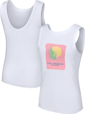 Lusso Womens Lusso Style White Los Angeles Dodgers Lindy Tank Top at Nordstrom, Size Xx-Large