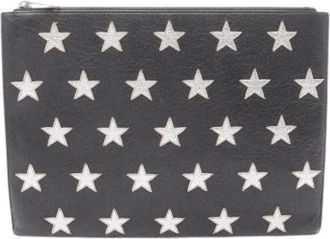 Saint Laurent Pre-owned Paris Leather Clutch Bag - Dames - Vintage Clutch - Zwart - ONE Size - Leer - Vintage