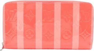 Louis Vuitton Pre-owned Wallets, female, Red, Size: ONE SIZE Pre-owned Zippy Wallet Vernis Leather Long Wallet