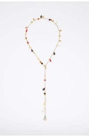 Bimba & Lola Aged Necklace With Stones And Shells in Gold at Nordstrom