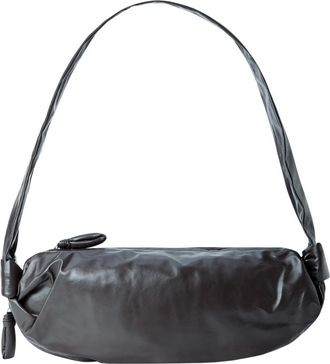 Christophe Lemaire Medium Soft Croissant Bag - Dames - Schoudertassen - Bruin - ONE Size - Katoen - Tassen