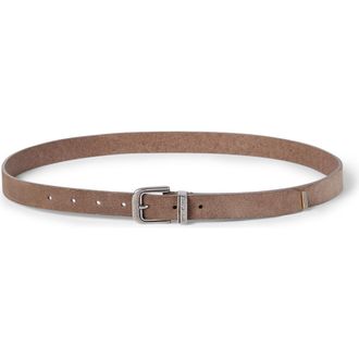 Brunello Cucinelli Reversed leather belt in Light Brown at Nordstrom, Size 120