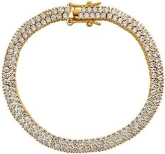 Lili Claspe Rosaline Tennis Bracelet in Gold at Nordstrom, Size 6