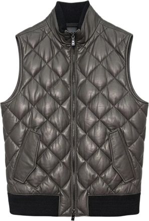 Ermenegildo Zegna Gilet trapuntato a collo alto - Grigio