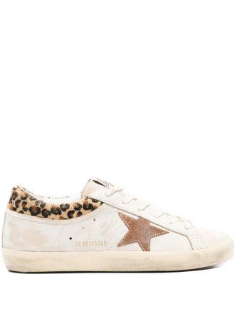Golden Goose Super Star Leather Upper Horsy Leo Printed Collar Suede Star