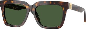 Versace Vierkante Zonnebril - Dames - Zonnebrillen - Bruin - 55 MM - Accessoires
